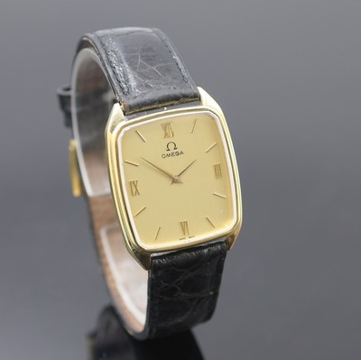 27116350b - OMEGA Armbanduhr in GG 750/000 Referenz 191.0079, Schweiz 1980er Jahre, 2-teil. Geh., ...