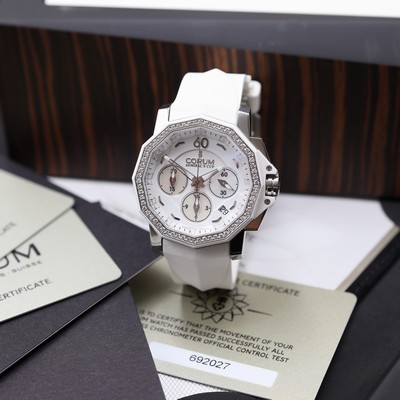 Image CORUM Admiral´s Cup unworn chronograph with diamonds reference 984.970.47/F379 PN35, ...