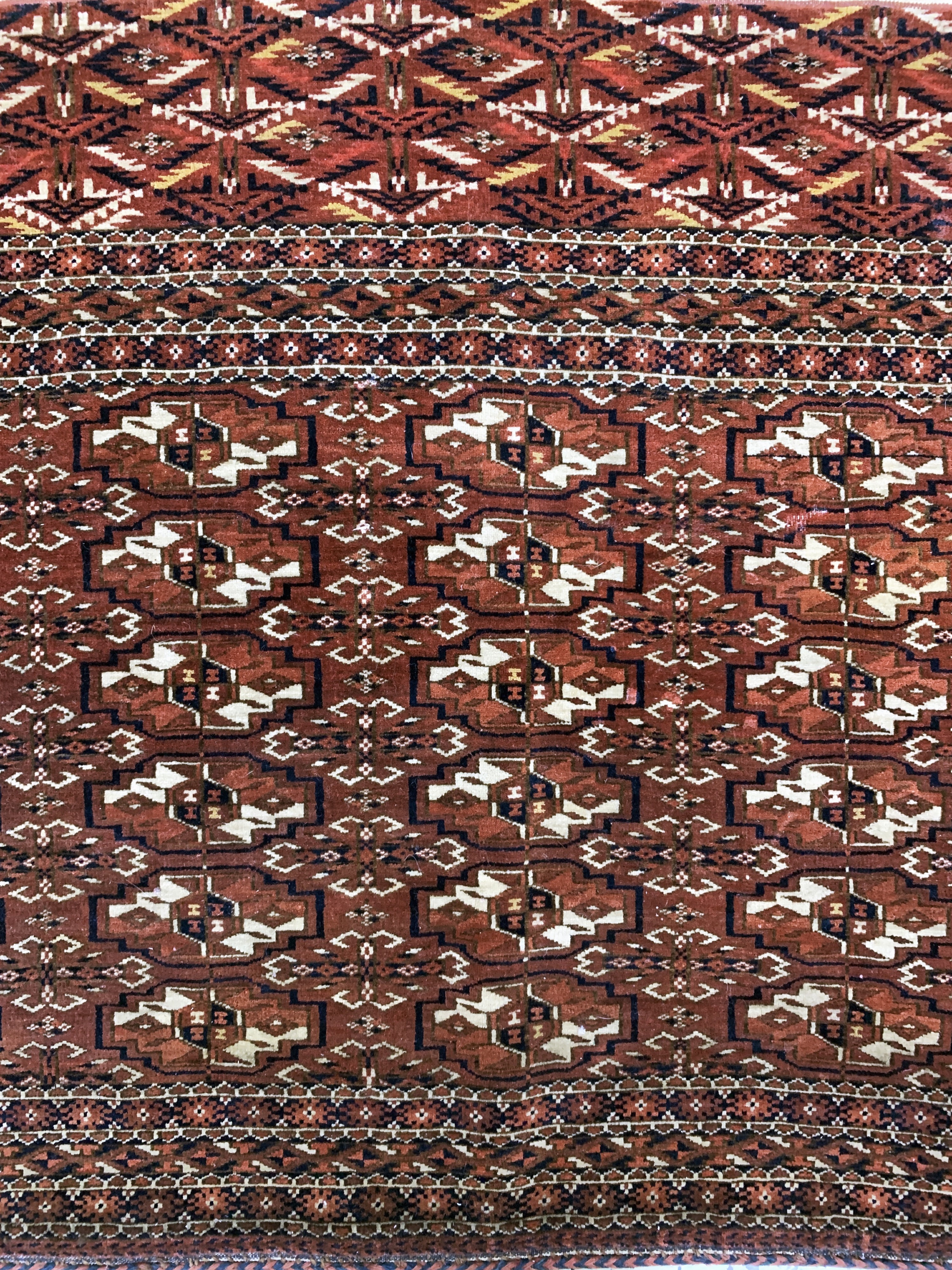 Detail c: Tekke Tschowal antik, Turkmenistan, 19.Jhd,Wolle auf Wolle, ca. 130 x 73 cm, EHZ: 3