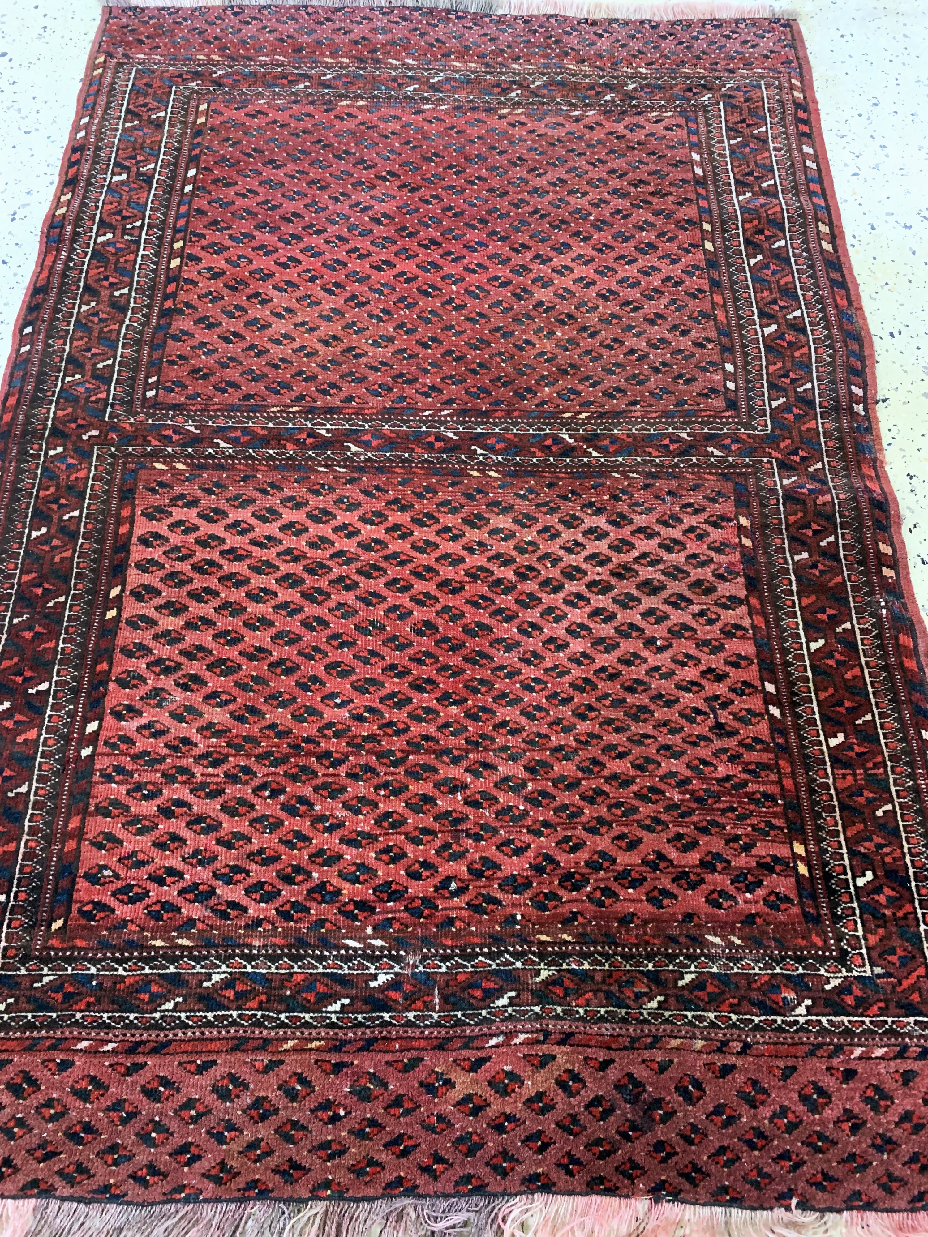 Detail c: Yomud antik, Turkmenistan, um 1900, Wolle auf Wolle, ca. 150 x 105 cm, EHZ: 3
