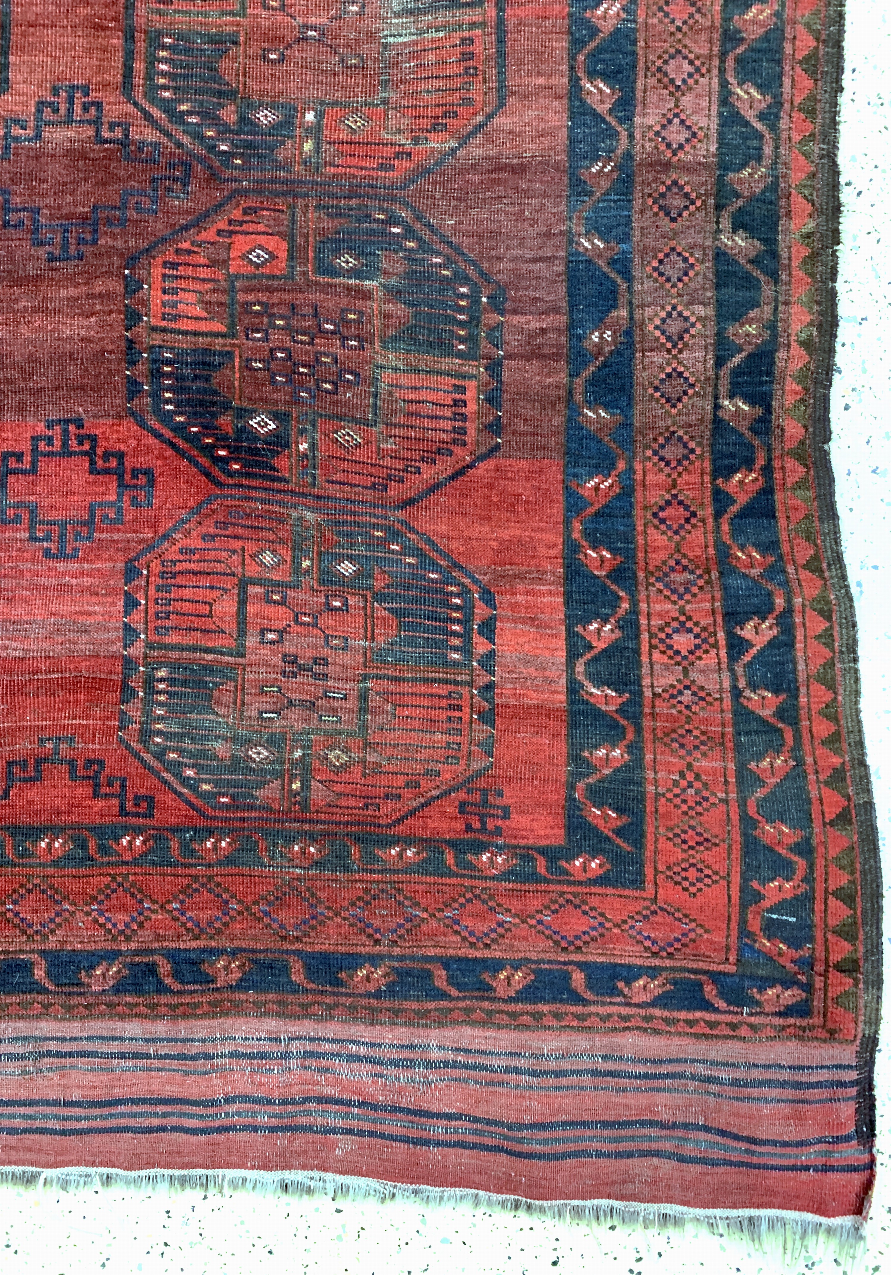 Detail a: Ersari Hauptteppich antik, Turkmenistan, 19.Jhd, Wolle auf Wolle, ca. 302 x 235 cm, EHZ: 3