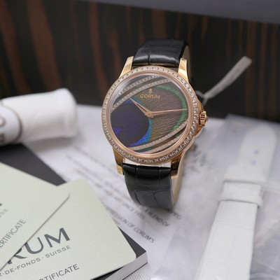 Image CORUM Heritage unworn wristwatch with diamonds reference 110.601.85/0049 PL92, self ...