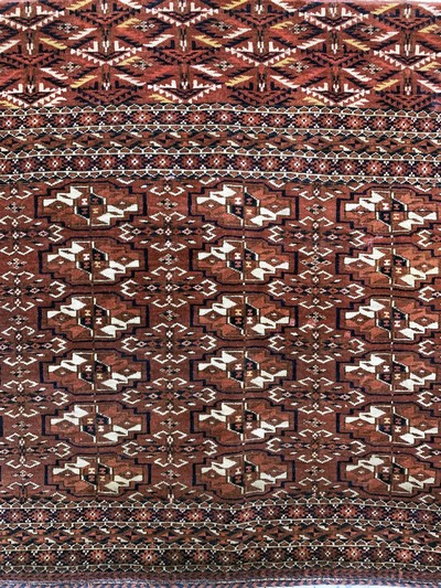 27116517c - Tekke Tschowal antik, Turkmenistan, 19.Jhd,Wolle auf Wolle, ca. 130 x 73 cm, EHZ: 3 ...