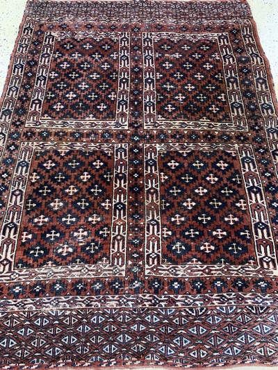 27116518e - Yomud´Engsi´antik, Turkmenistan, 19.Jhd, Wolle auf Wolle, ca. 180 x 125 cm, EHZ: 3 ...