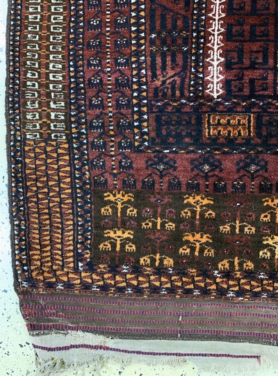 27116522b - Saryk´Engsi´antik, Turkmenistan, 19.Jhd, Wolle auf Wolle, ca. 180 x 150 cm, EHZ: 3 ...