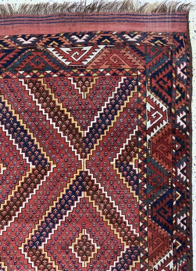 27116526f - Rauten-Beschir Hauptteppich, Turkmenistan antik, 19.Jhd, Wolle auf Wolle, ca. 280 x 190 ...