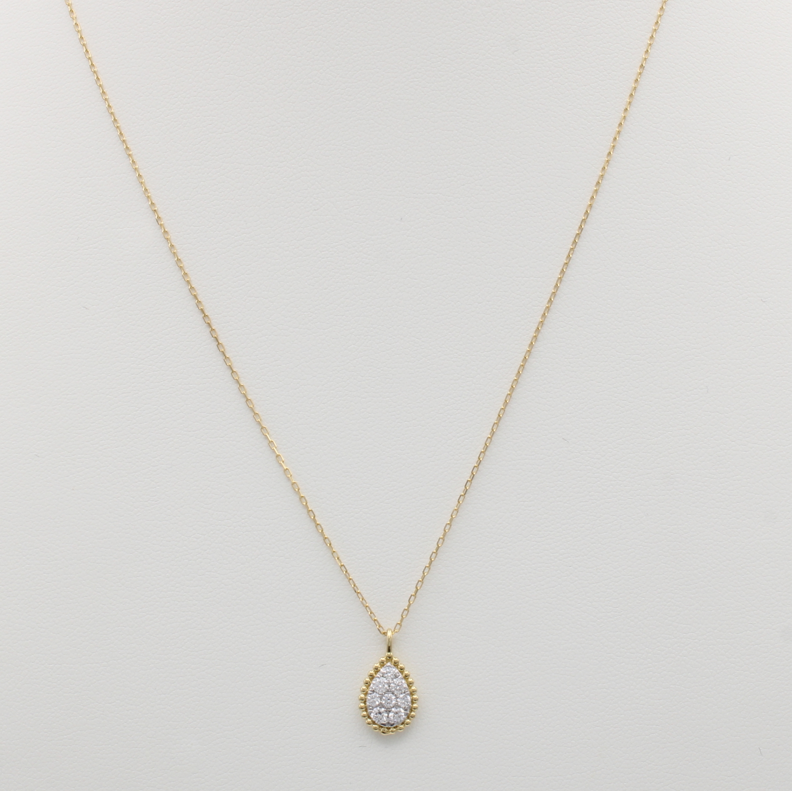 Image 27116698 - Anhänger mit Brillanten an Kette, GG 750/000, 8 Brill.zus. ca. 0.37 ct Weiß/si in ...