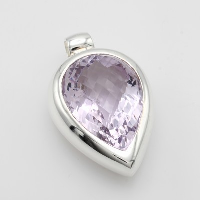 Image Anhänger mit Amethyst, 925er Silber, tropfenf. Amethyst ca. 94 ct