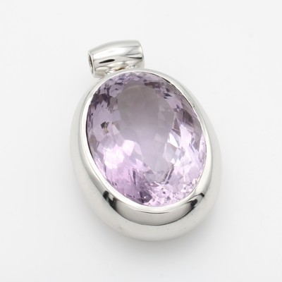Image Anhänger mit Amethyst, 925er Silber, ovaler Amethyst ca. 132 ct