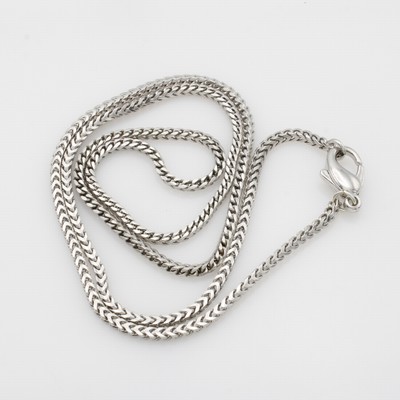 27116689a - Kette, 925er Silber, anged. Fuchsschwanz- kette, Karabinerschl., L. ca. 69 cm