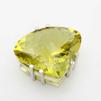 Image Anhänger mit Lemoncitrin, 925er Silber, tropfenf. Lemoncitrin (beh.) ca. 183 ct