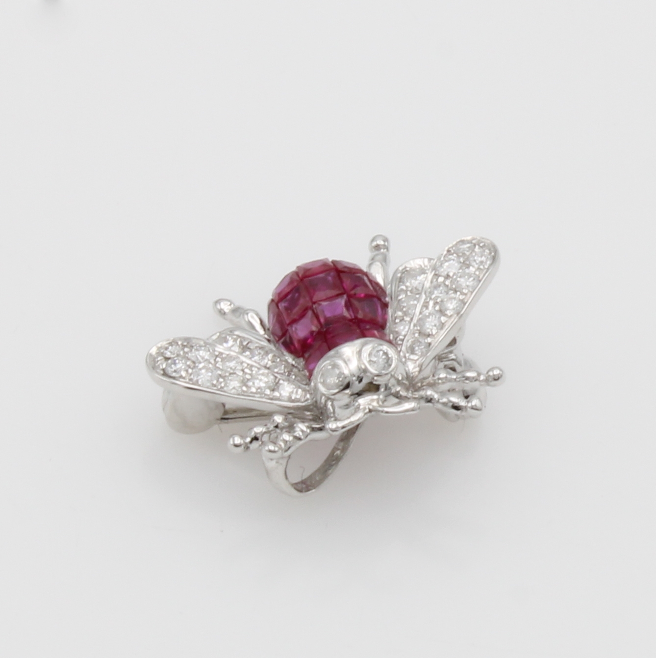 Image 27117038 - Brosche/Anhänger ´Biene´ mit Rubinen und Brillanten, WG 750/000, 29 Rubine zus. ca. ...