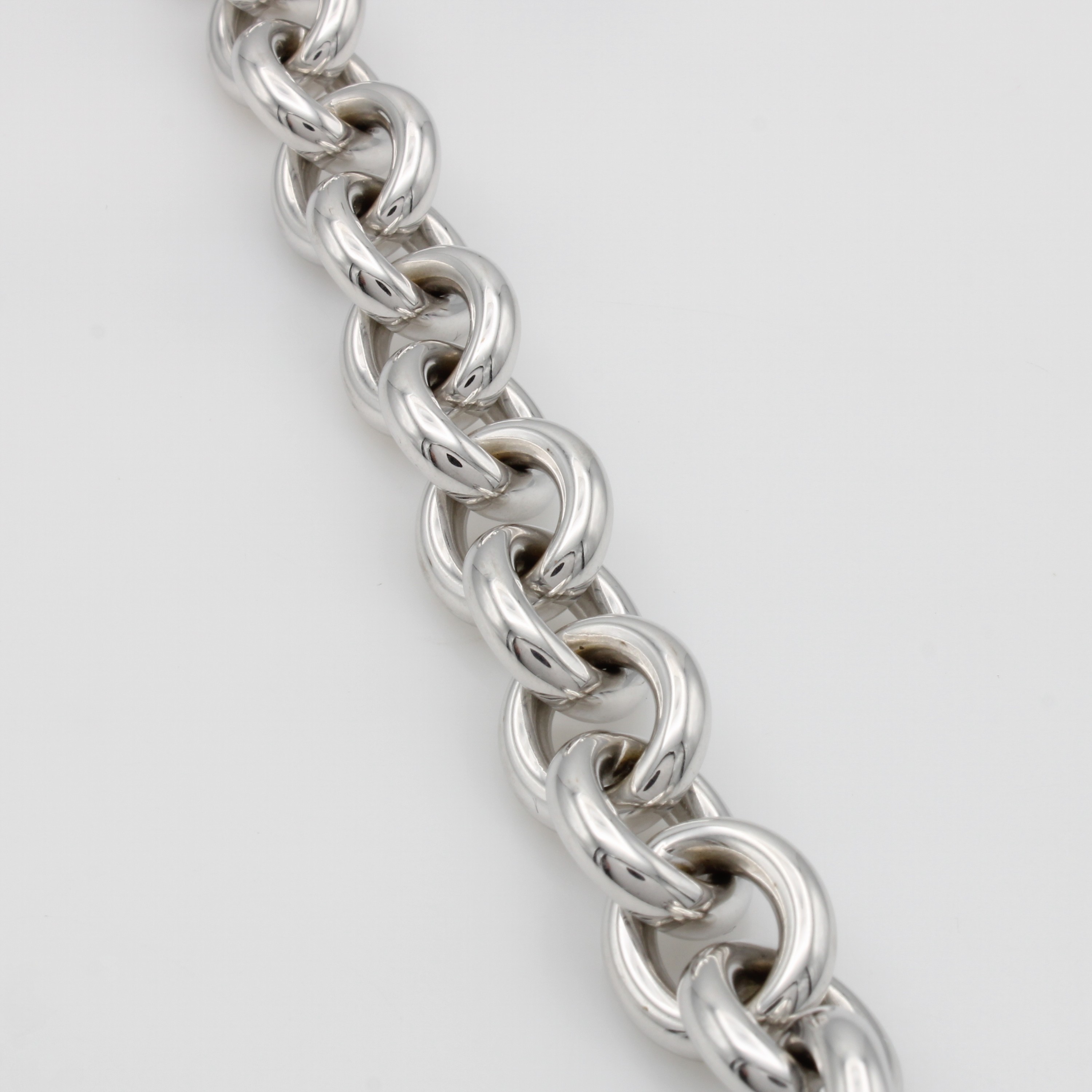 Image 27117133 - Gliederarmband, WG 750/000, ovale, massive Glieder, integrierte Schl., L. ca. 21.5 cm