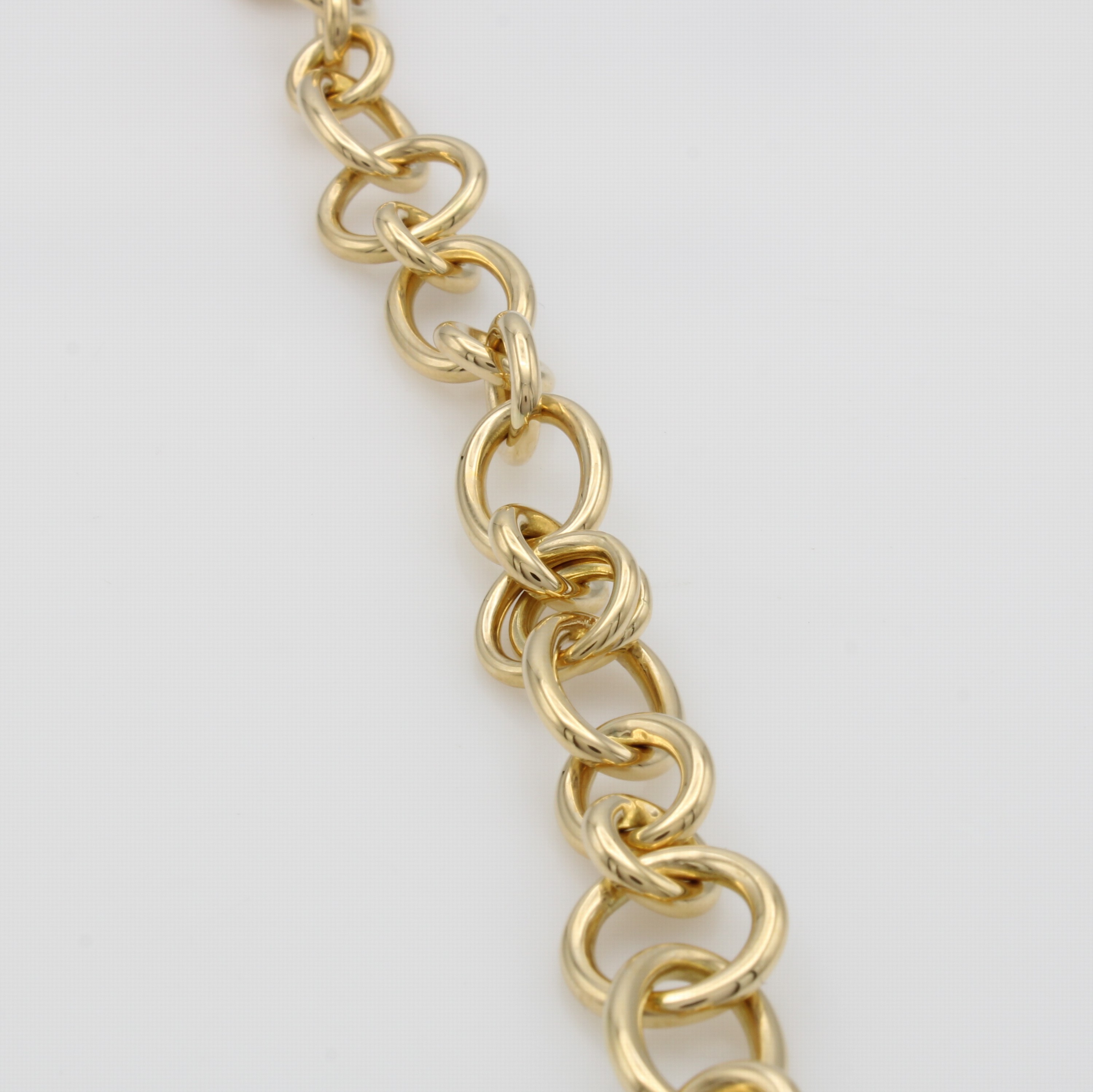 Image 27117137 - Gliederarmband, GG 750/000, ovale u. runde Glieder, integrierte Schl., L. ca. 20 cm
