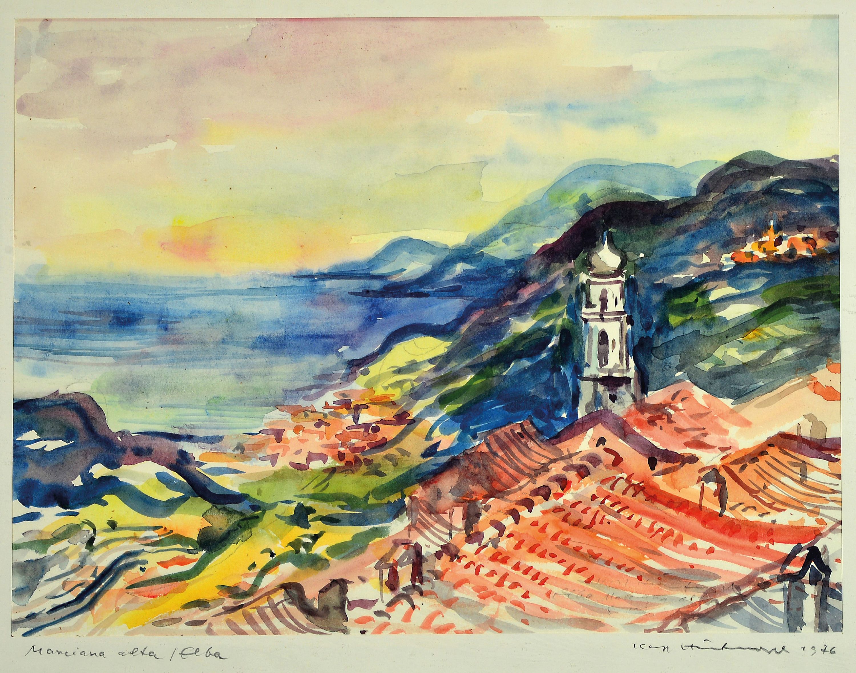 Image 27117161 - Karl Hufnagel, 1906 Harthausen-1995 Speyer, 2 watercolors on paper: 1) Greek fishing ...