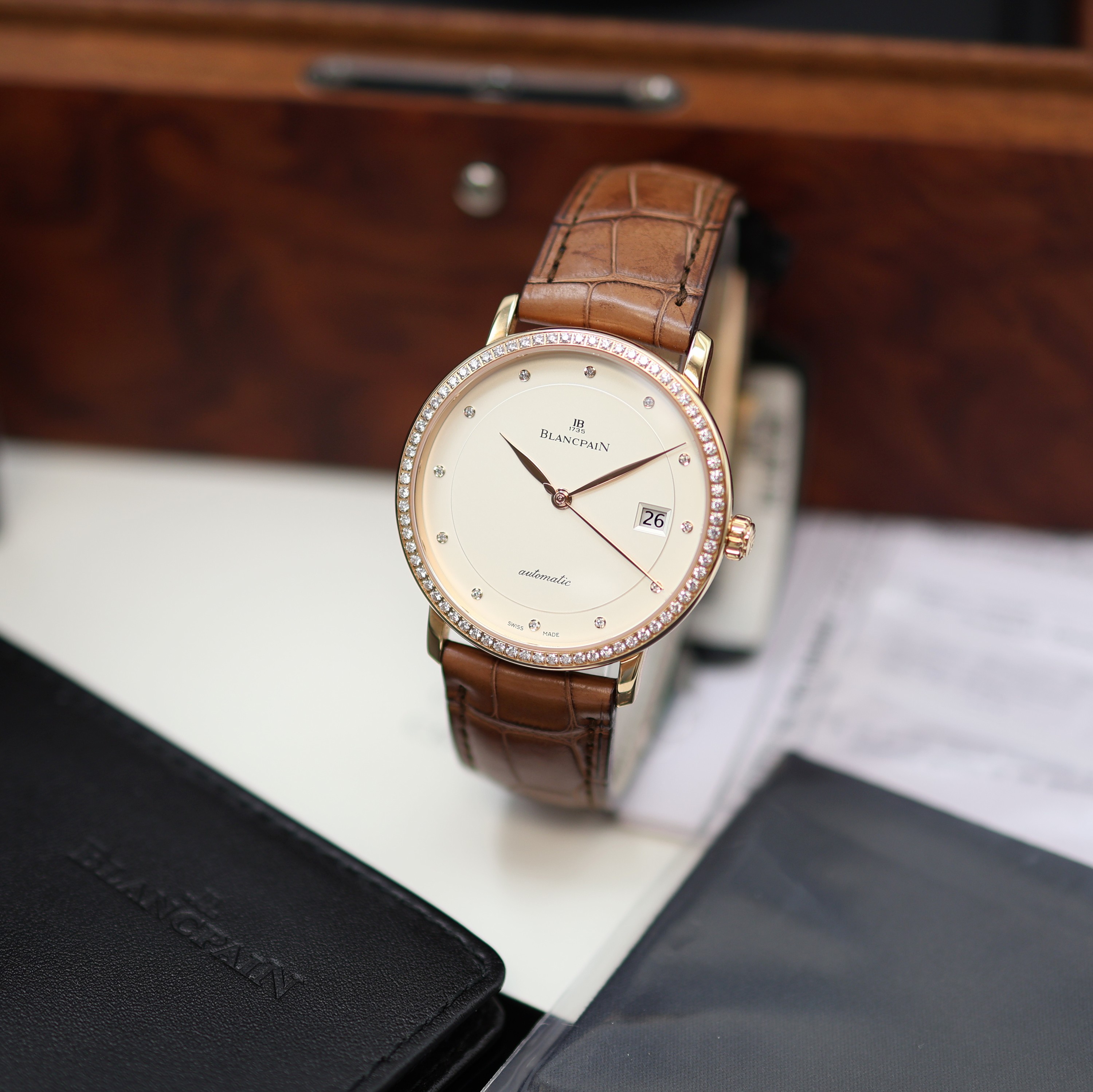 Image 27117197 - BLANCPAIN Villeret Ultra-Slim Armbanduhr in RG 750/000 Referenz 6223-2987-55B, ...