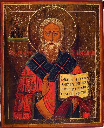 27117148k - Ikone, Russland, um 1900, Heiliger Nikolaus, Eitempera/Holz, restauriert, Altersspuren, ...