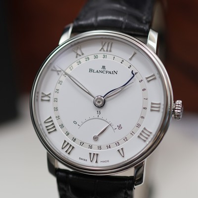 27117159a - BLANCPAIN Villeret Ultra-Slim ungetragene Herrenarmbanduhr Referenz 6653Q-112755-B, ...