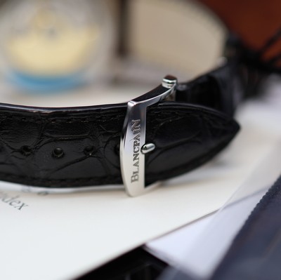 27117159c - BLANCPAIN Villeret Ultra-Slim ungetragene Herrenarmbanduhr Referenz 6653Q-112755-B, ...