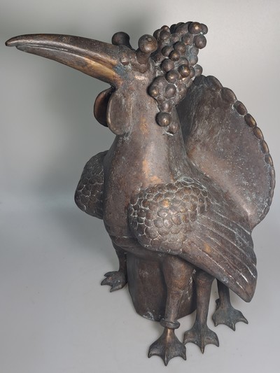 27117163h - Gernot Rumpf, 1941-2025 Kaiserslautern, Traubendritsche, Bronzeguß, sign. und dat. ...