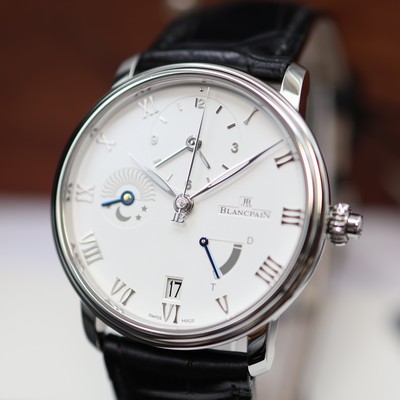 27117165a - BLANCPAIN Villeret Demi-Fuseau ungetragene Herrenarmbanduhr Referenz 6660-1127A-55B, ...