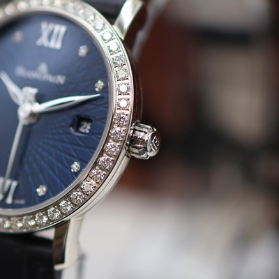 27117185b - BLANCPAIN Ultra-Slim ungetragene Damenarmbanduhr in WG 750/000 Referenz 6102 -1929-55A, ...