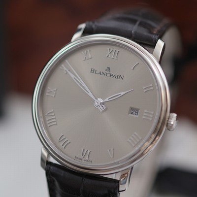 27117195a - BLANCPAIN Ultra-Slim ungetragene Herrenarmbanduhr WG 750/000 Referenz 6651-1504-55B, ...