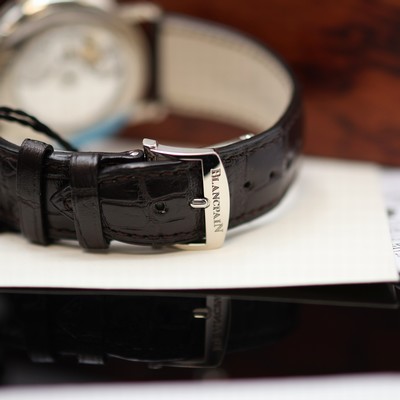 27117195c - BLANCPAIN Ultra-Slim ungetragene Herrenarmbanduhr WG 750/000 Referenz 6651-1504-55B, ...