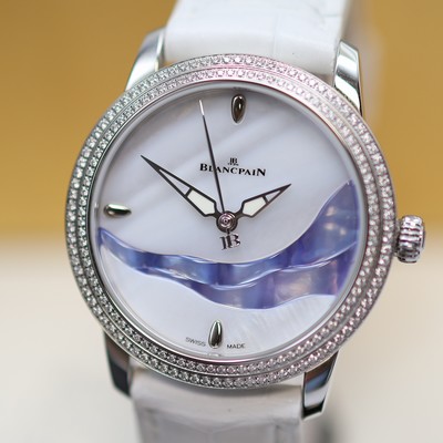 27117196a - BLANCPAIN Riviere ungetragene Damenarmbanduhr Referenz 3400A-4544-55B, Automatik, beids. ...