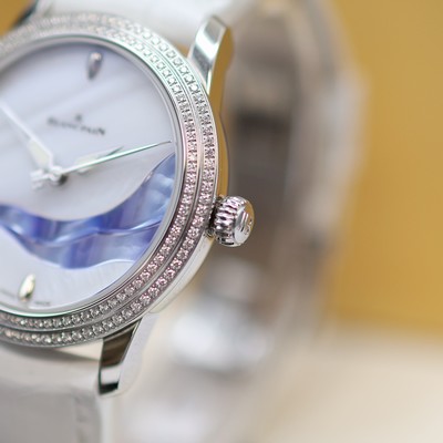 27117196b - BLANCPAIN Riviere ungetragene Damenarmbanduhr Referenz 3400A-4544-55B, Automatik, beids. ...