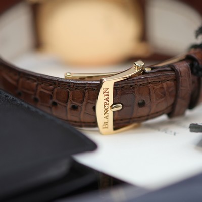 27117197c - BLANCPAIN Villeret Ultra-Slim Armbanduhr in RG 750/000 Referenz 6223-2987-55B, ...