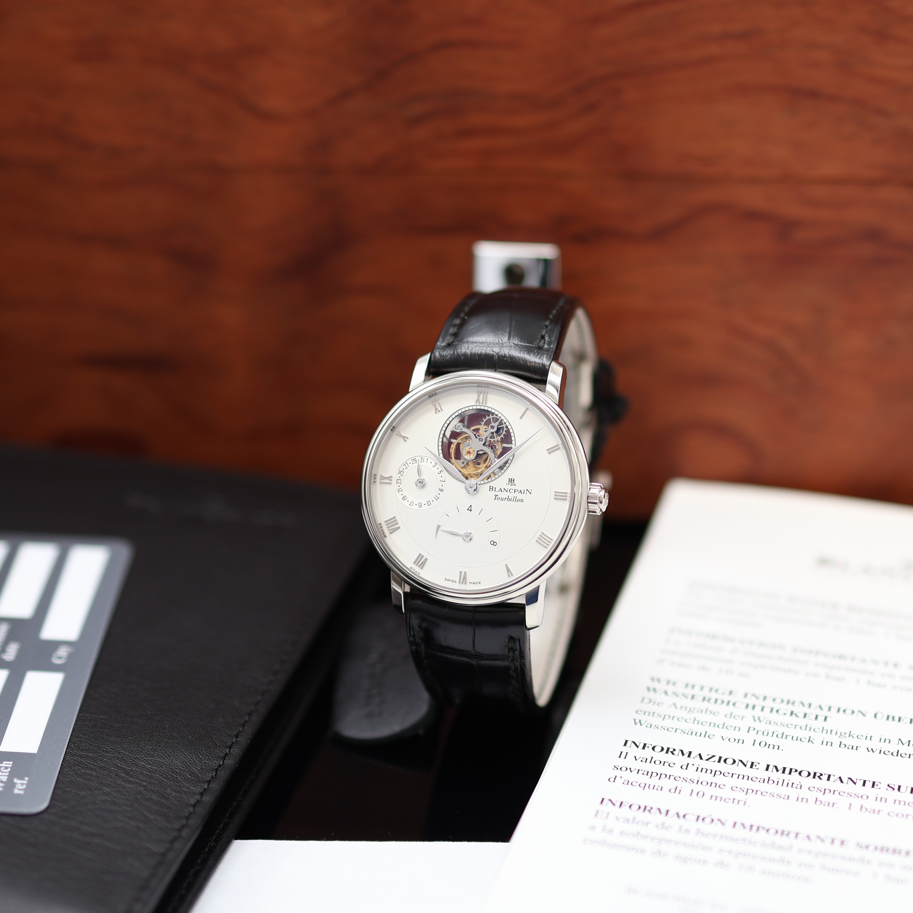 Image 27117209 - BLANCPAIN hochfeines, ungetragenes Armbandtourbillon Villeret in WG 750/000 Referenz ...