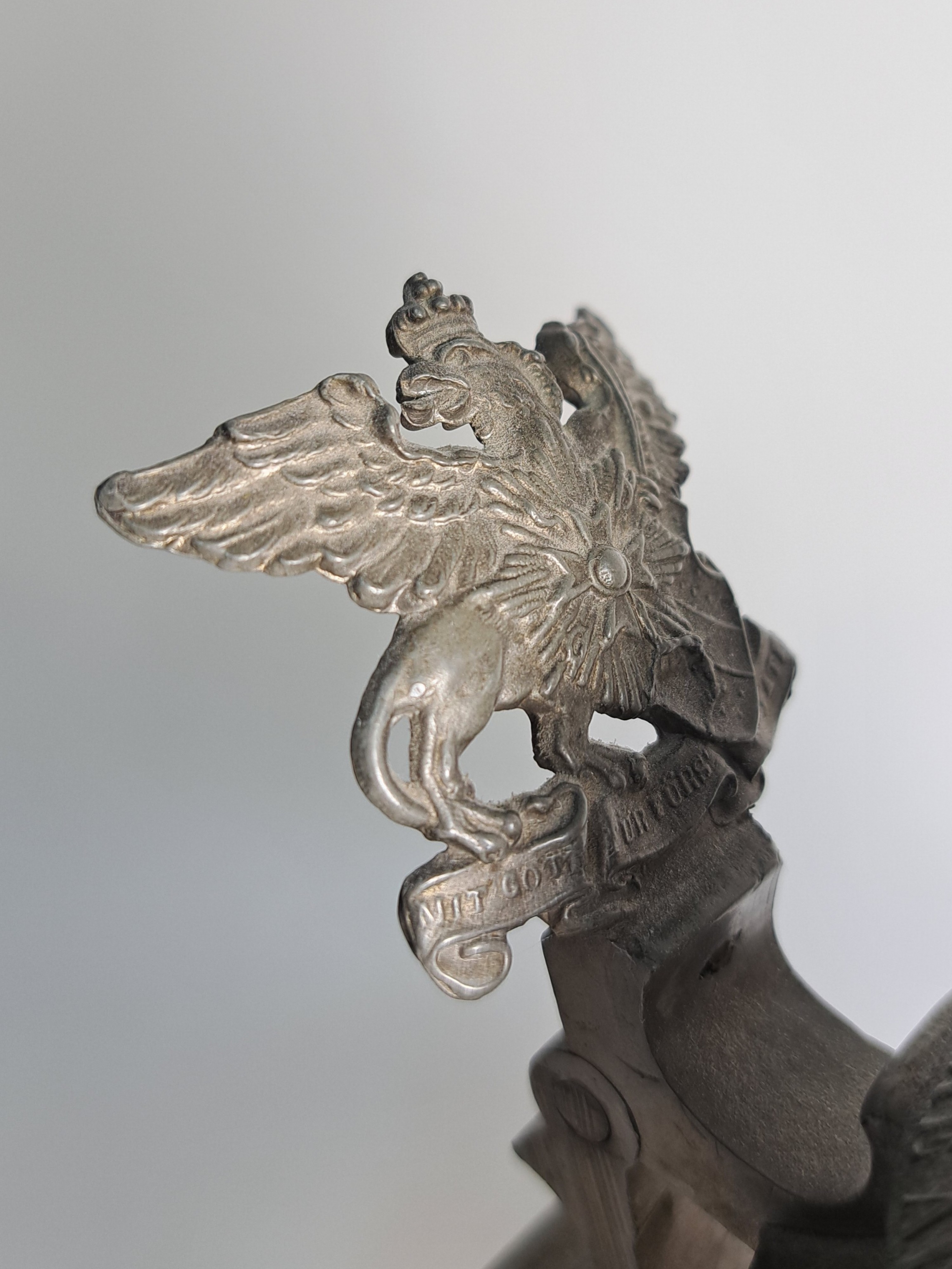 Detail m: Reservistenkrug, 6. Komp.Bad Fuls. Art.Regt. No. 14, Strassburg, 1902-04, Zinndeckel mit Bekrönung, Lithophanie, Umdruckdekor und bemalt, H. ca. 28 ...