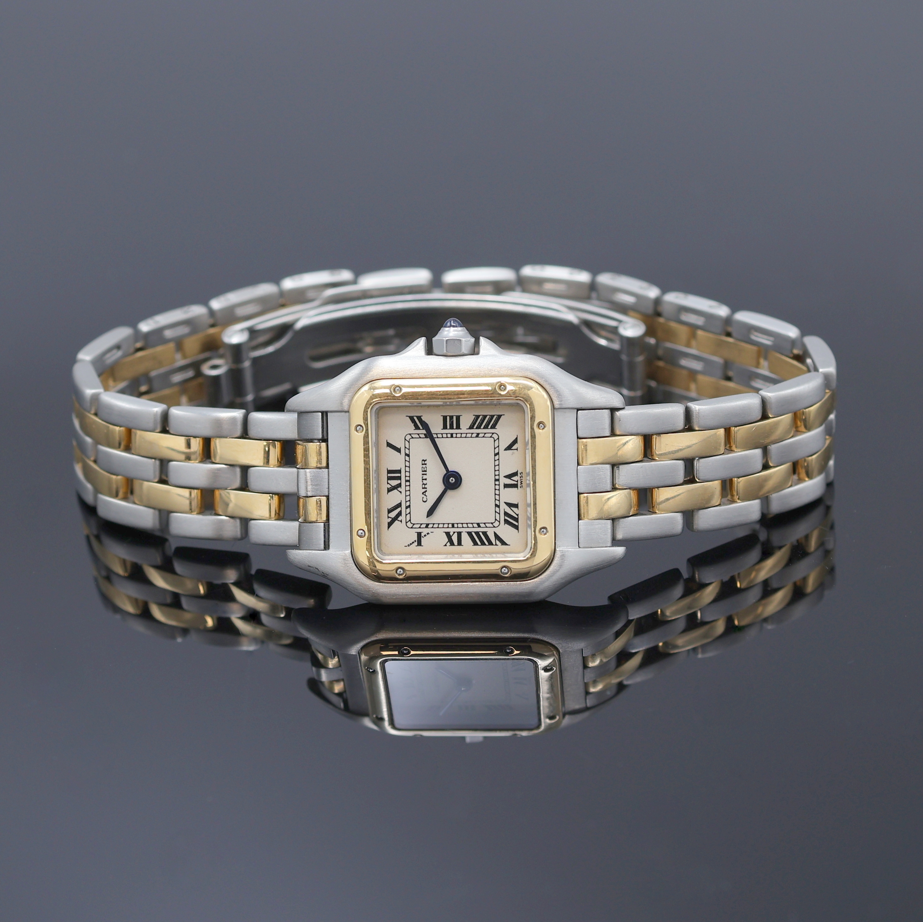 Image 27117255 - CARTIER Panthere Damenarmbanduhr in Stahl/Gold Referenz 1120 2, Schweiz um 1990, quarz, ...