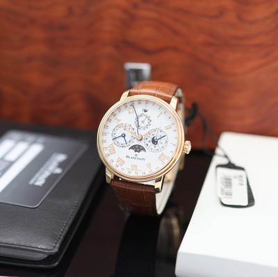 Image BLANCPAIN very fine, astronomical 18k pink gold gents wristwatch Calendrier Chinois ...