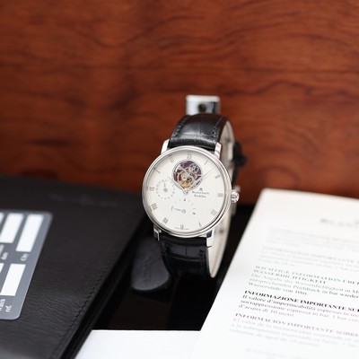 Image BLANCPAIN fine, unworn 18k white gold wristwatch tourbillon Villeret reference 6025 ...