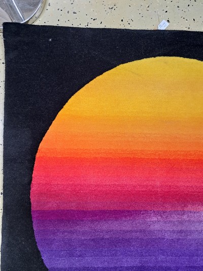 27117212a - Ewald Kröner, Wandteppich ´Sundown´, 1970er -Jahre, Schurwolle, handgeknüpft, ...