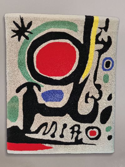 Image After Joan Miro (1893-1983), executed by EwaldKröner, 1960/70s, virgin wool, 140x110 cm; ...