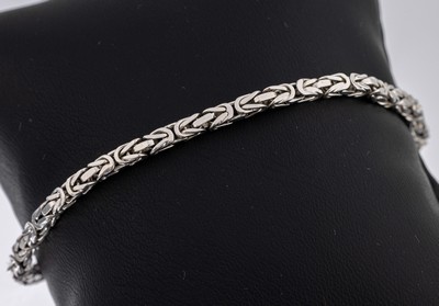 Image 14 kt Gold Königskettenarmband, WG 585/000,L. ca. 20.5 cm, Kastenschloss mit 2 ...