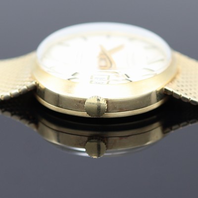27117252d - PRIOSA Herrenarmbanduhr in GG 585/000, Automatik, Deutschland/Schweiz um 1968, Boden ...