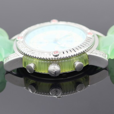 27117253d - FACONNABLE Armbandchronograph, Schweiz um 2000, Edelstahlgeh. inkl. orig. Kautschukband ...