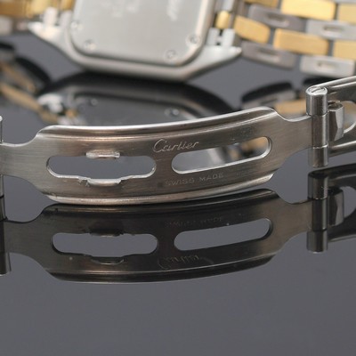 27117255b - CARTIER Panthere Damenarmbanduhr in Stahl/Gold Referenz 1120 2, Schweiz um 1990, quarz, ...