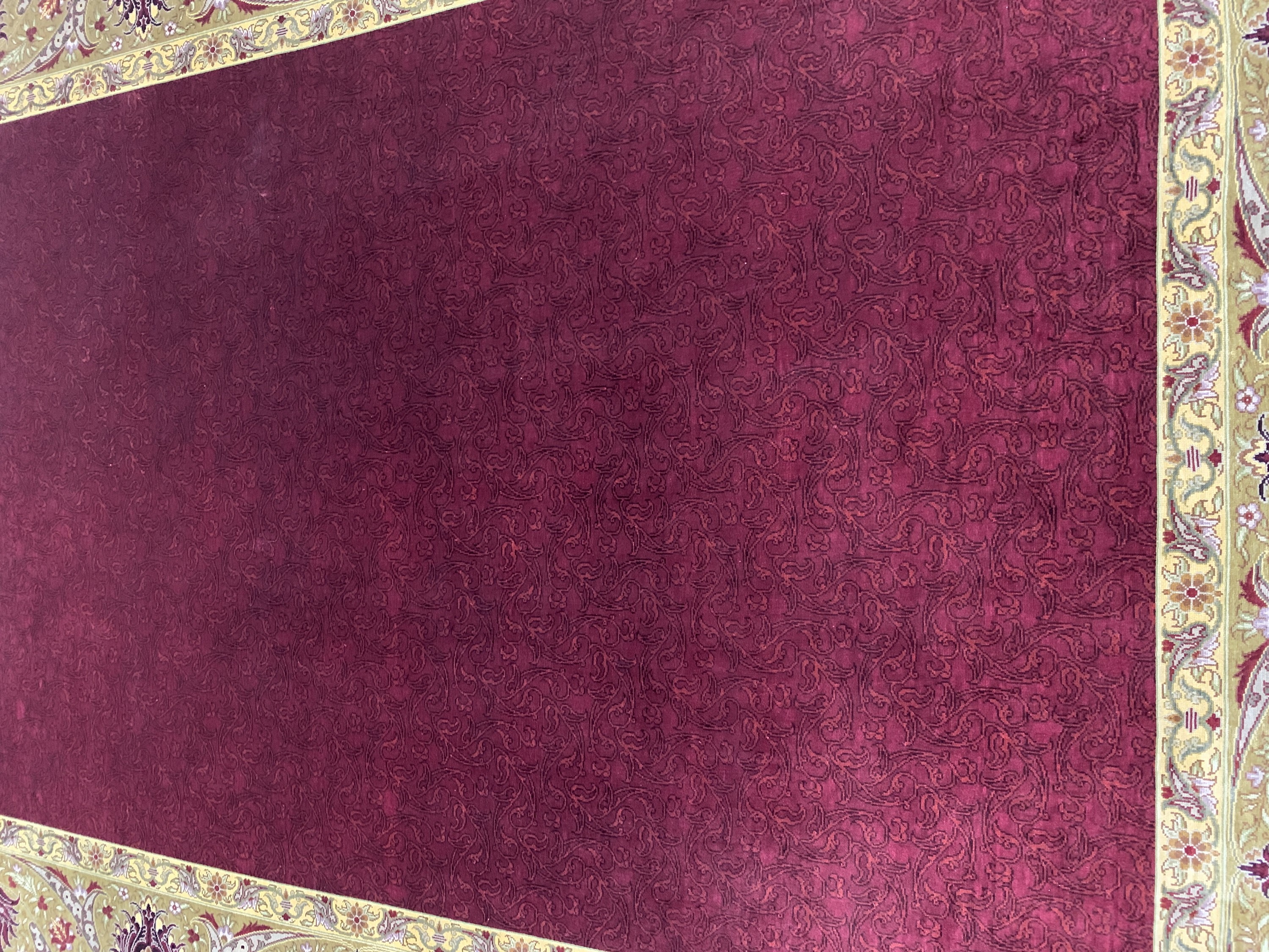 Detail c: Hereke Seide fein Türkei, signiert"Cinar", Ende 20.Jhd, reine Naturseide, ca. 205 x 145 cm, EHZ: 1-2