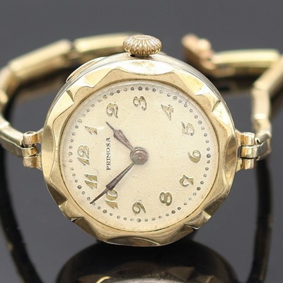 27117305a - PRIOSA frühe Armbanduhr in GG 585/000, Schweiz um 1920, Kronenaufzug/Handaufzug, ...