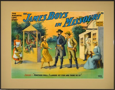 27117360a - 2 Theaterplakate, USA, um 1910, Farblithographien, 1x James Boys in Missouri, gedruckt ...