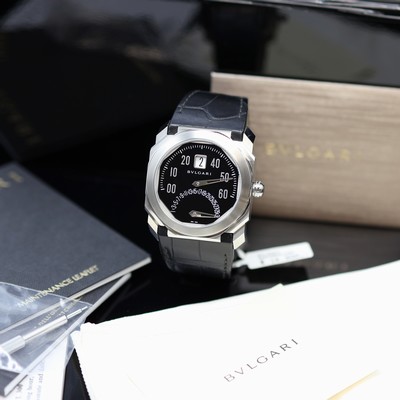 Image BULGARI Octo unworn gents wristwatch with jumping hour reference BGO 38 Sr, self winding, ...