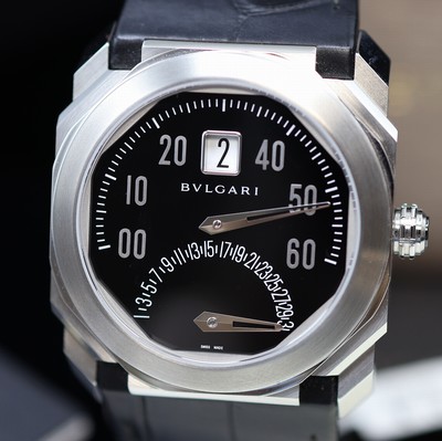 27117361a - BULGARI Octo ungetragene Herrenarmbanduhr mit springender Stunde Referenz BGO 38 Sr, ...