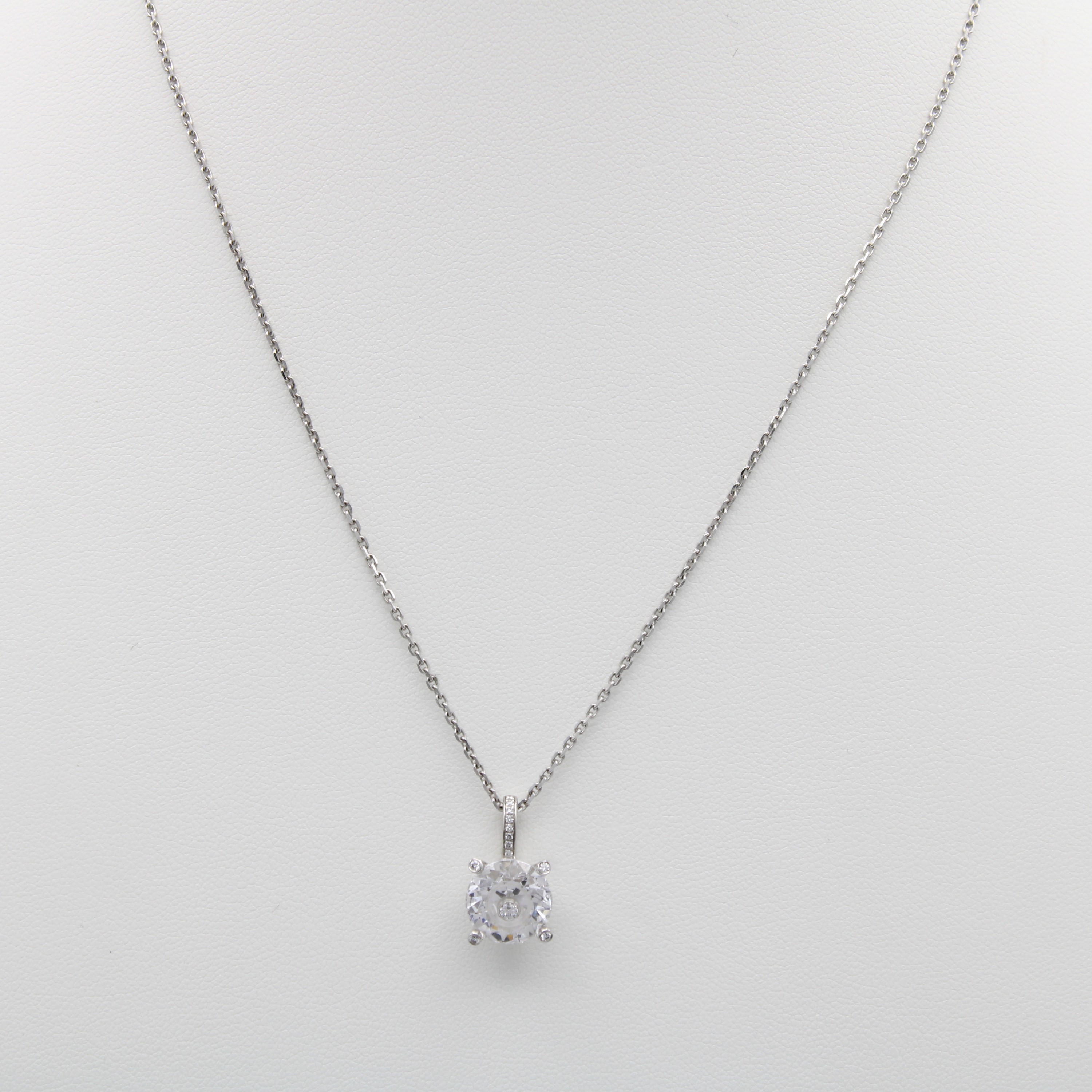 Image 27117438 - Chopard - So happy Anhänger an Kette, WG 750/000, Brill. zus. ca. 0.11 ct feines ...