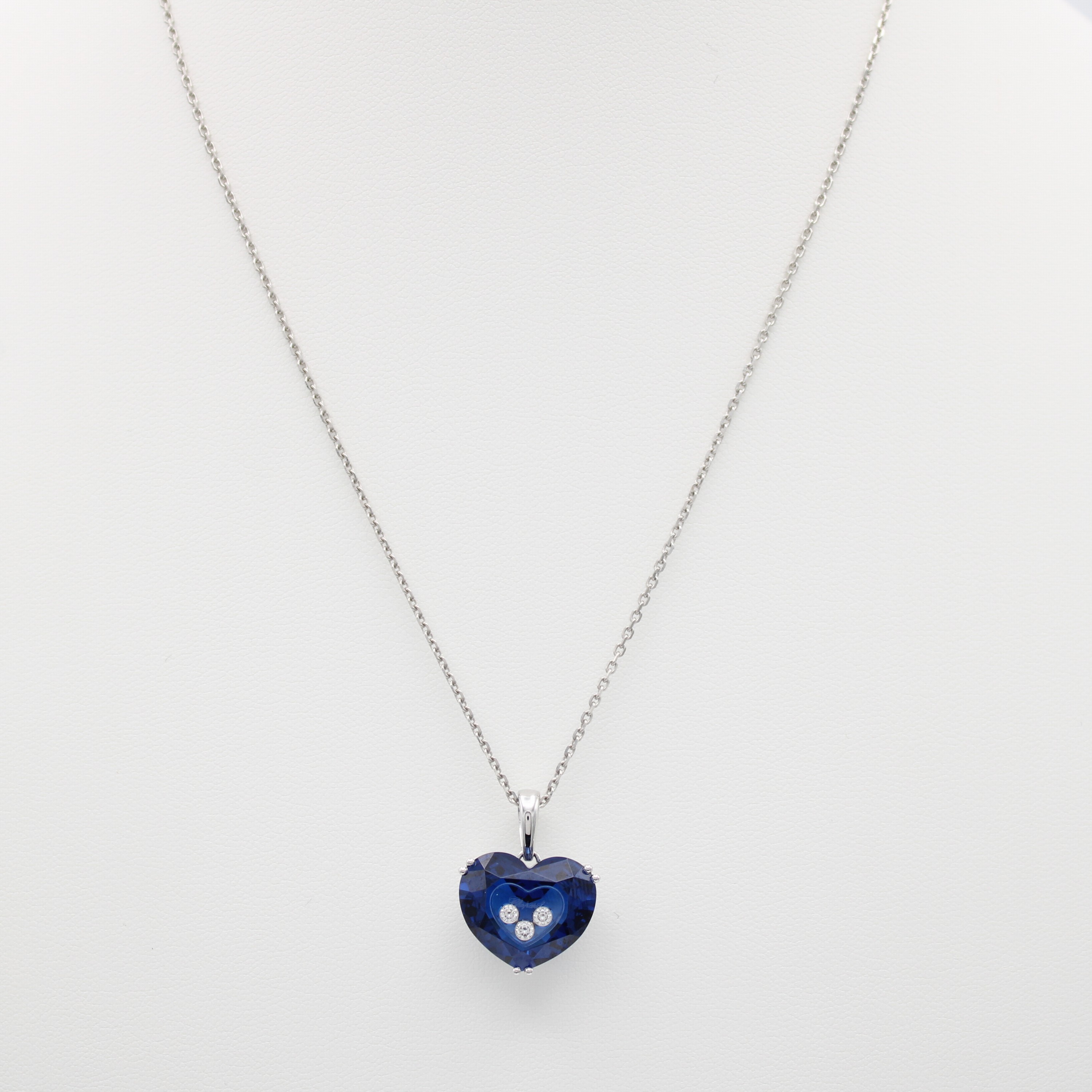 Image 27117445 - Chopard - So happy Herzanhänger an Kette, WG 750/000, 3 Brill. in herzförm. Stein gef. ...
