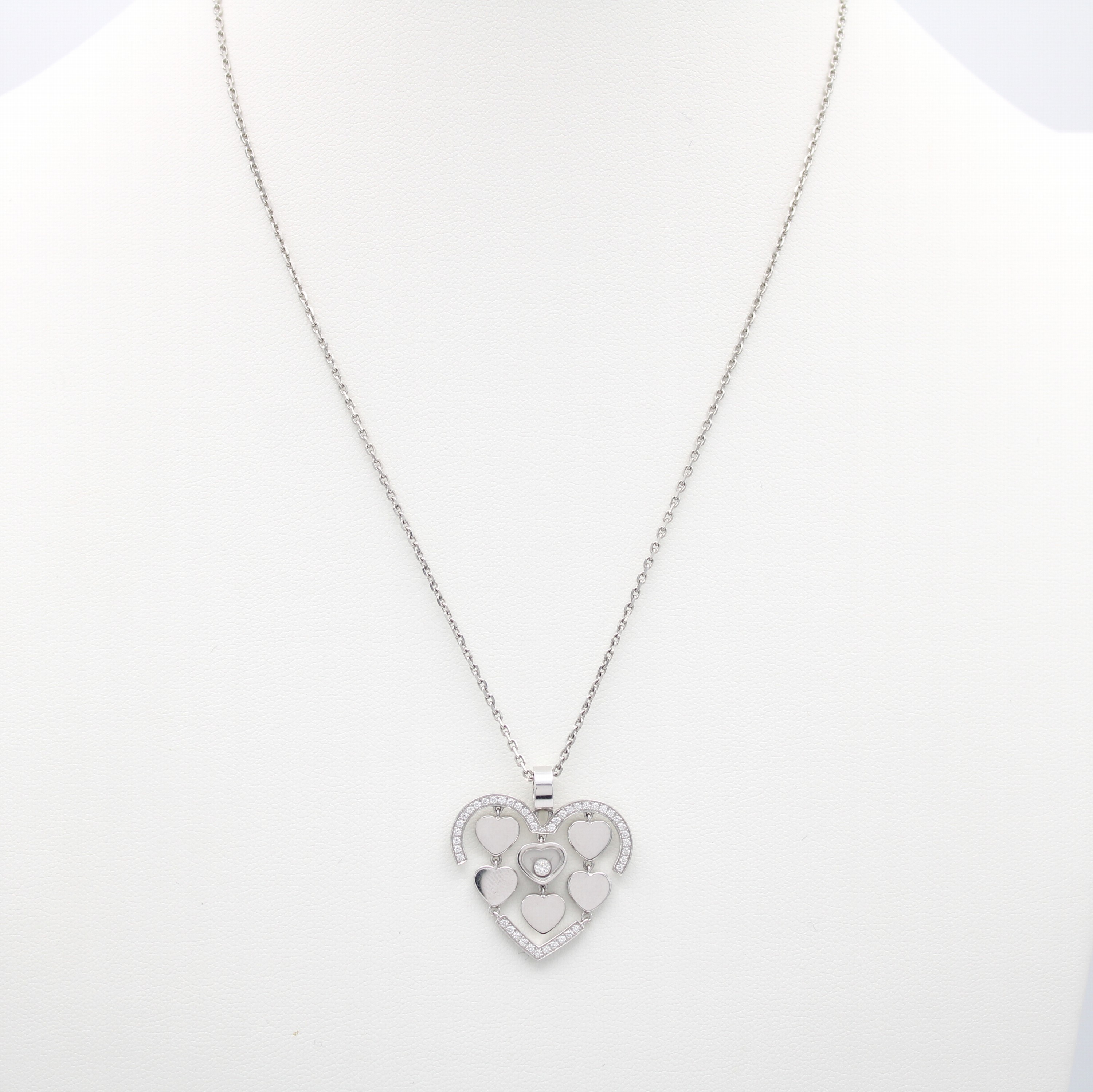 Image 27117454 - Chopard - Happy Amore Herzanhänger an Kette, WG 750/000, bewegl. gearb. Herz bes. m. ...